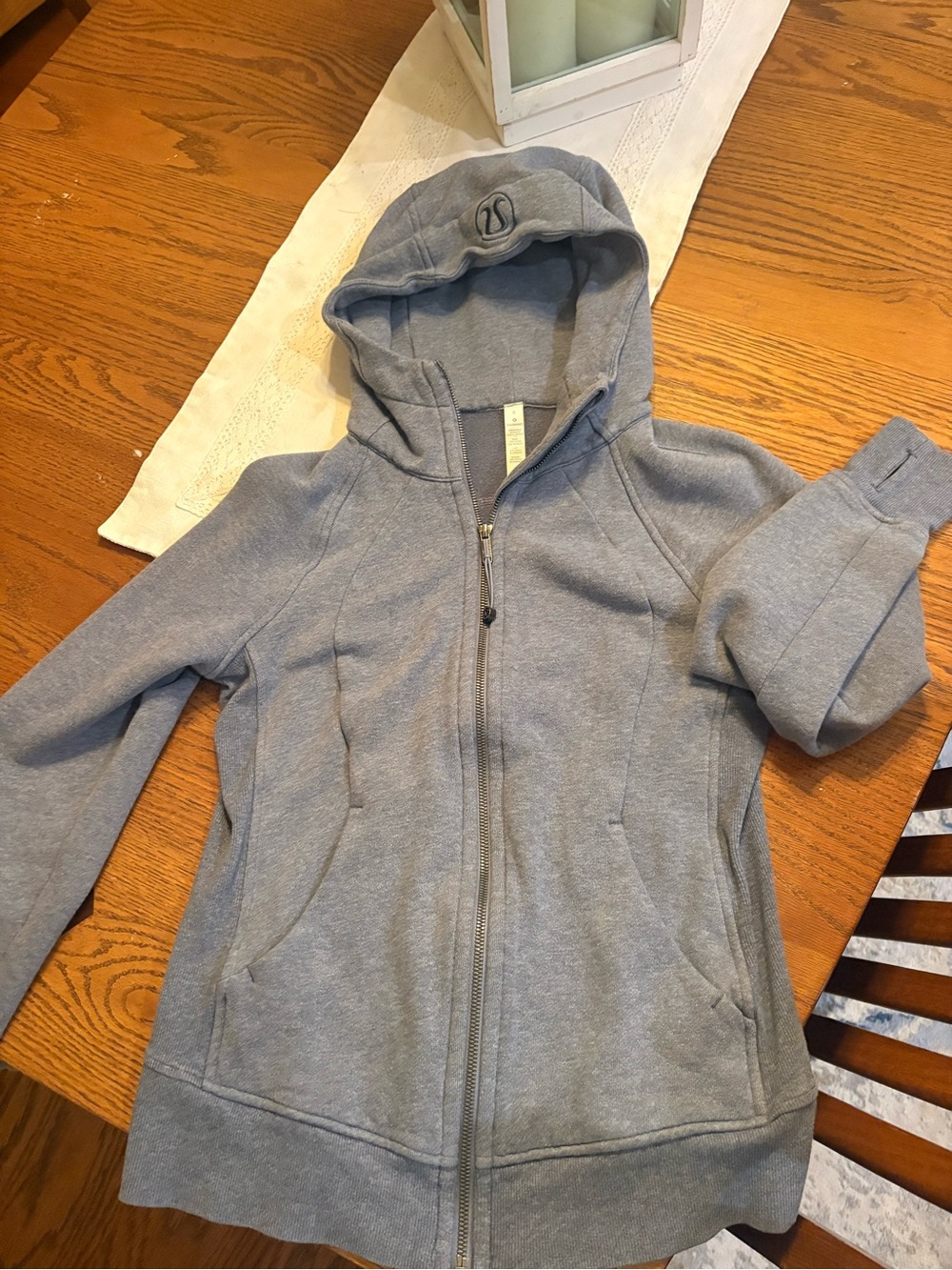 lululemon light blue Zip Hoodie (Scuba Style)